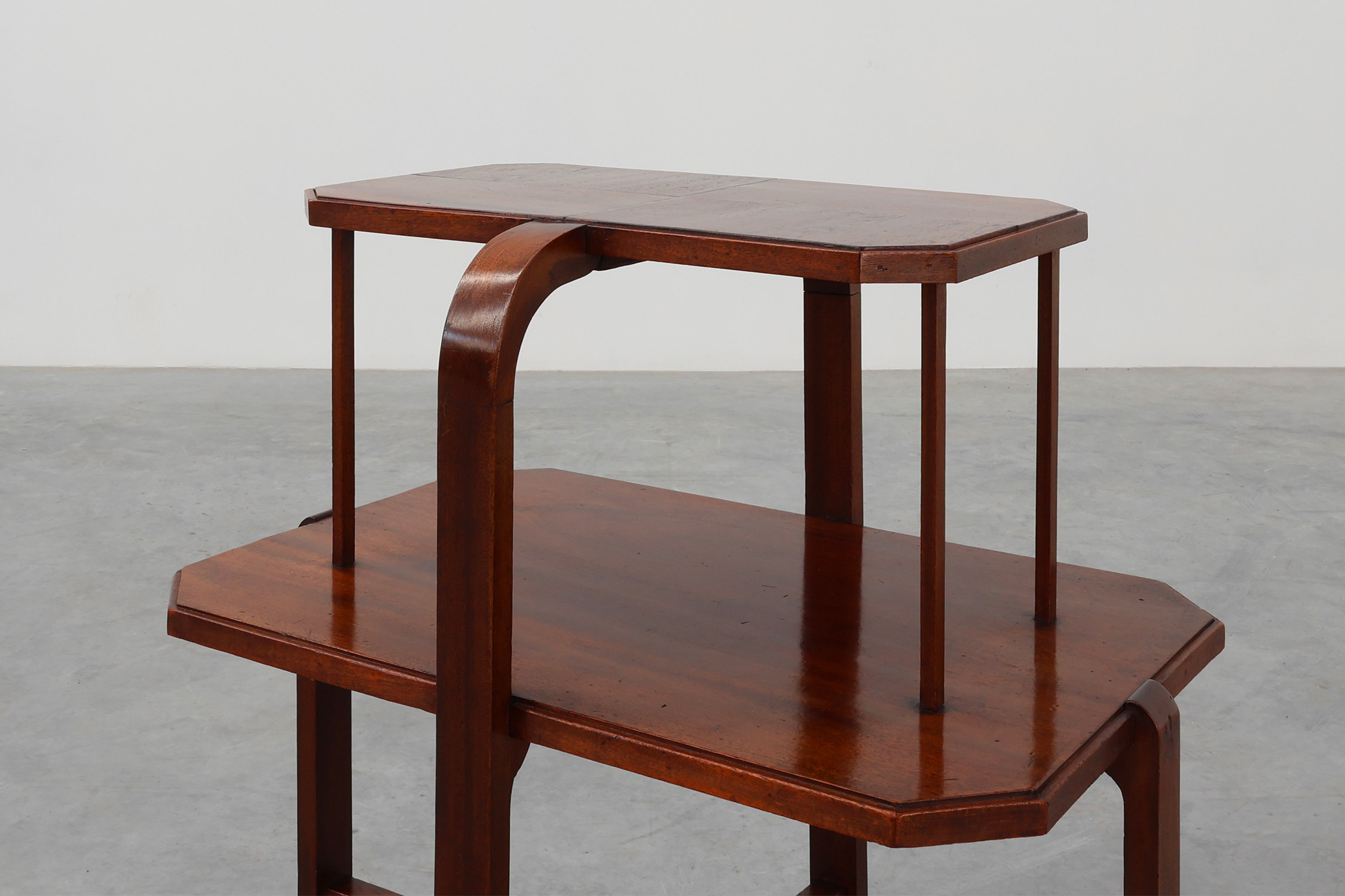 Art Deco Two-Tier Side or Centre Table in Wood, France ca. 1920thumbnail